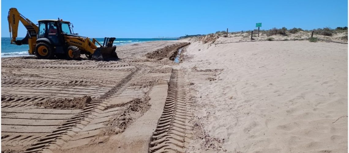 Actuacions de les màquines excavadores dins l’Espai d’Interès Natural -Foto: GEPEC-EdC